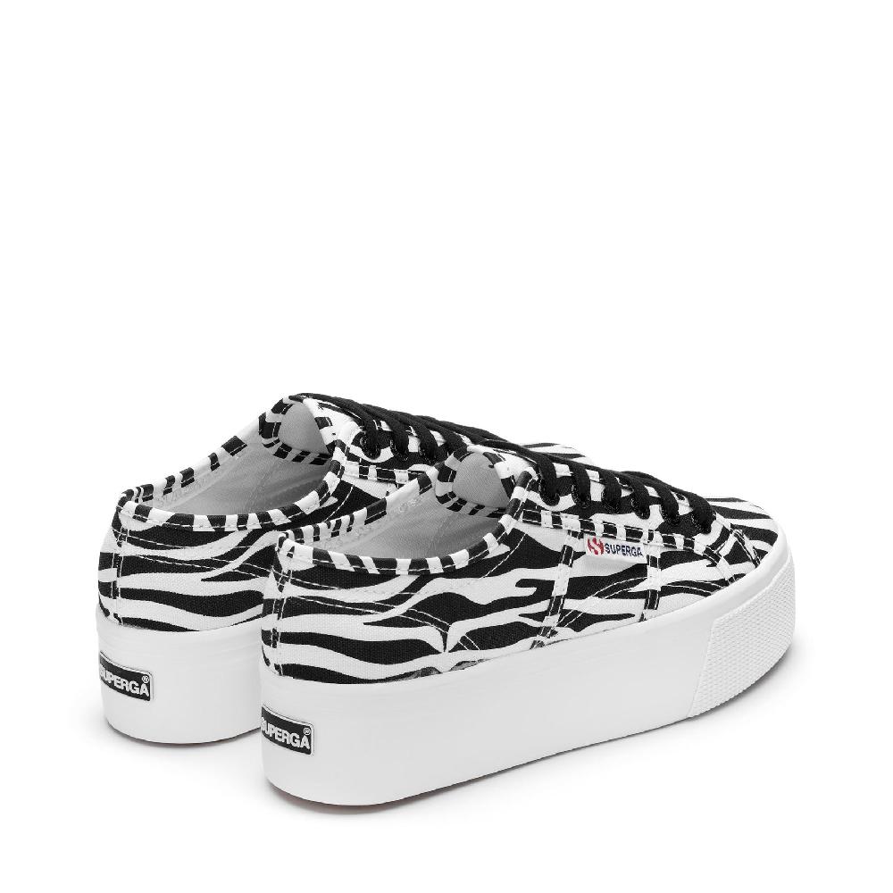Superga 2790 PRINTBIG ZEBRA-WHITE BLACK Promozione Limitata