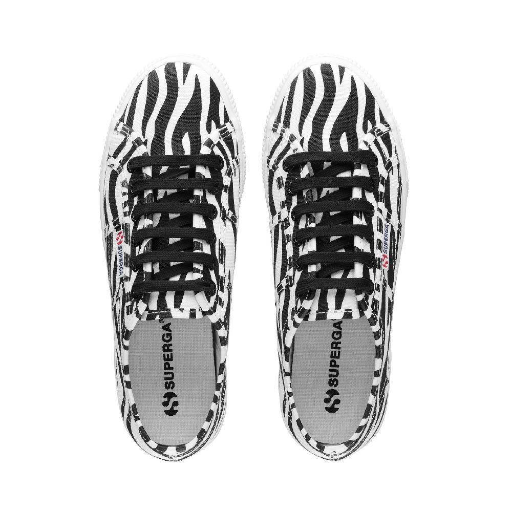 Superga 2790 PRINTBIG ZEBRA-WHITE BLACK Promozione Limitata