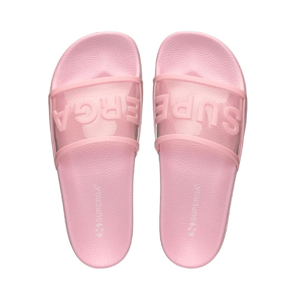 Superga 1908 SLIDES CLEAR IDENTITYPINK TICKLED Presa