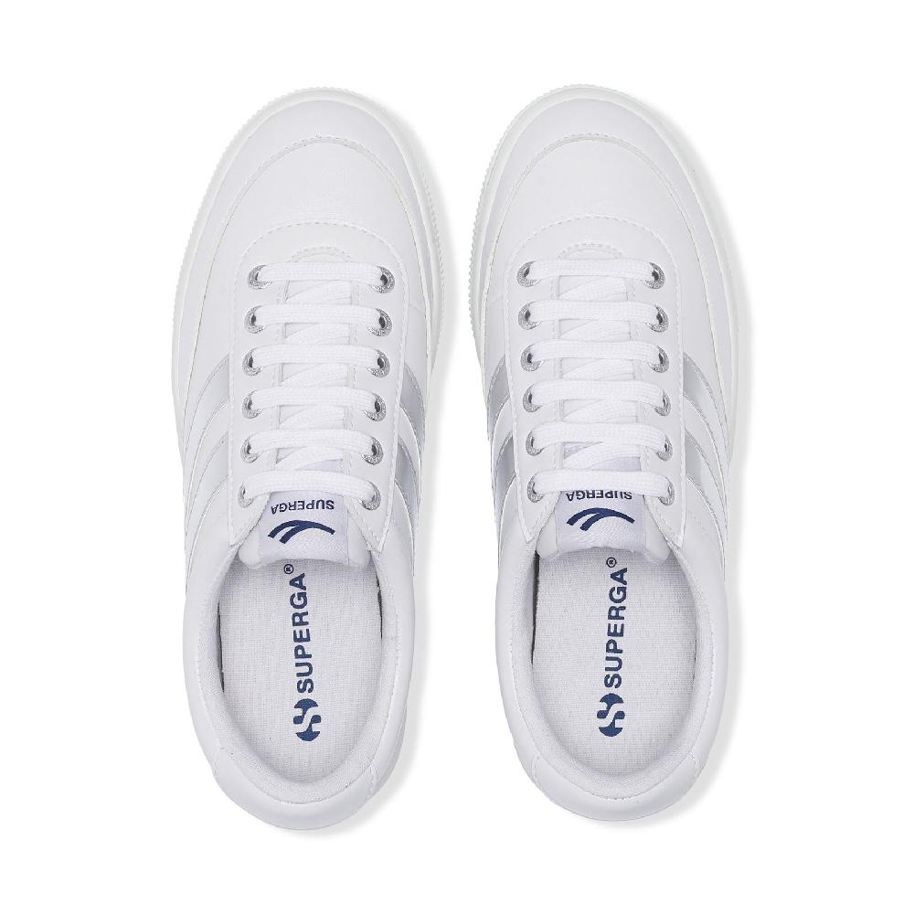 Superga 2740 PLATFORM BLOCKS MIRROR SYNTHETIC MATERIALWHITE-SILVER Vendita Economica