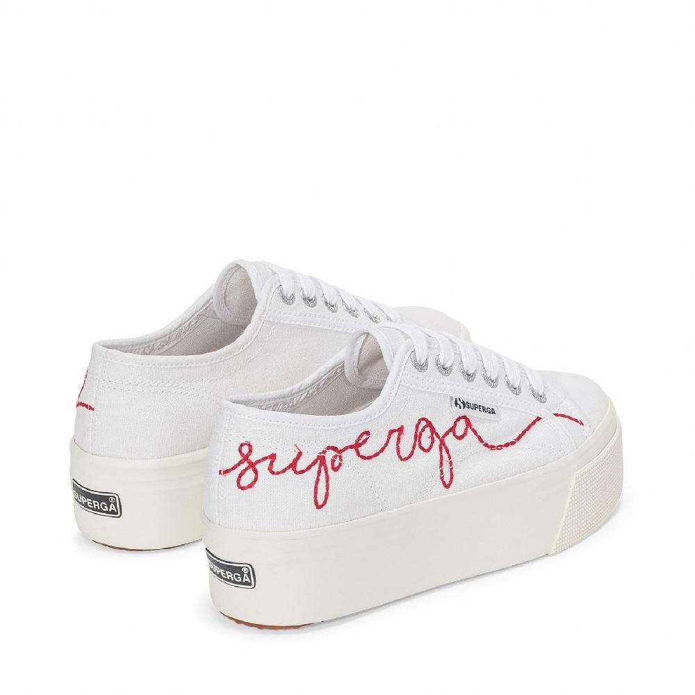 Superga 2790 RED EMBROIDERYWHITE-RED FLAME FAVORIO Qualità
