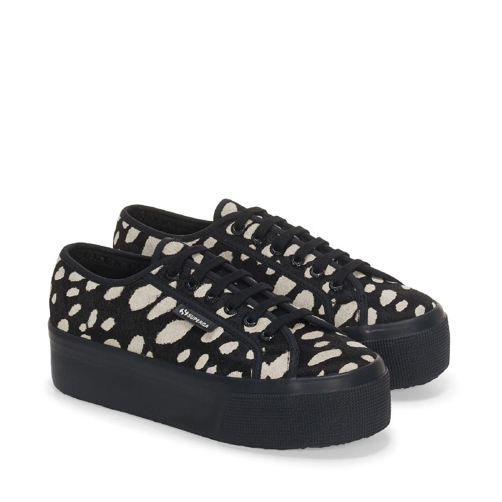 Superga 2790 DK DALMATIAN CALF HAIRBLACK-BEIGE Promozione