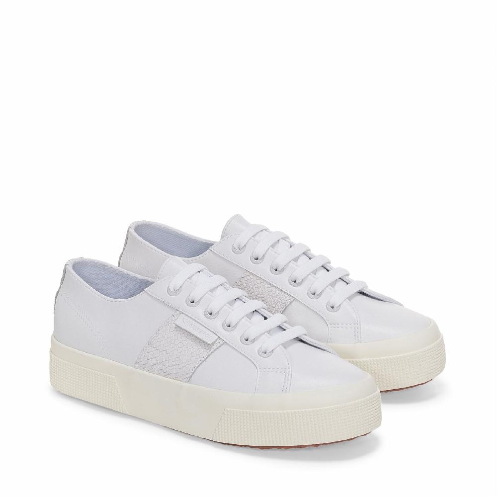 Superga 2740 PLATFORM SNAKEWHITE-SILVER-FAVORIO Affare Del Giorno