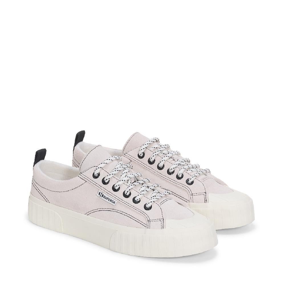 Superga 2630 STRIPE SUEDE CONTRAST STITCHINGWHITE AVORIO-BLACK-FAVORIO In Vendita