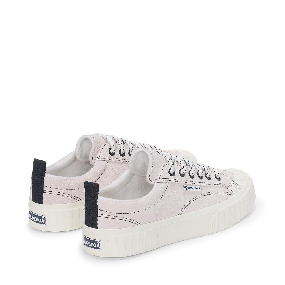 Superga 2630 STRIPE SUEDE CONTRAST STITCHINGWHITE AVORIO-BLACK-FAVORIO In Vendita