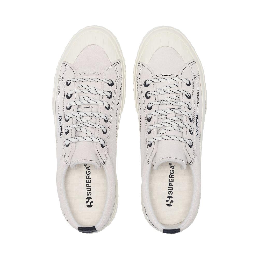Superga 2630 STRIPE SUEDE CONTRAST STITCHINGWHITE AVORIO-BLACK-FAVORIO In Vendita