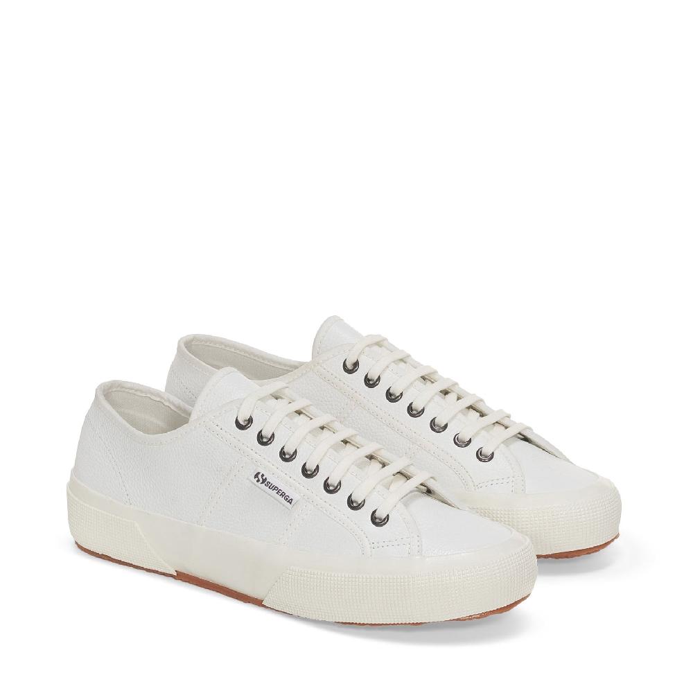 Superga 2750 OG LEATHERWHITE-WHITE AVORIO Vendita Calda