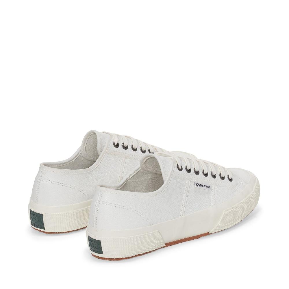 Superga 2750 OG LEATHERWHITE-WHITE AVORIO Vendita Calda
