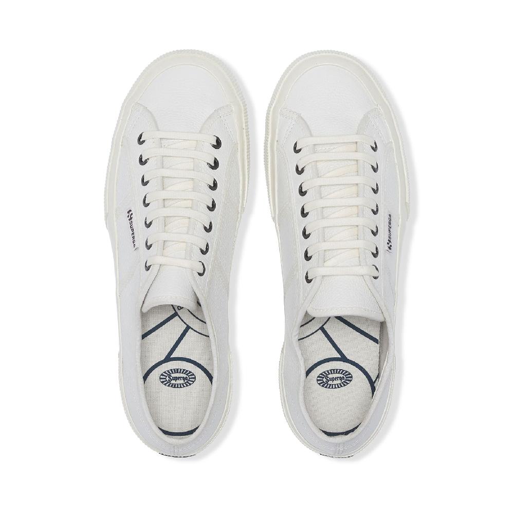 Superga 2750 OG LEATHERWHITE-WHITE AVORIO Vendita Calda