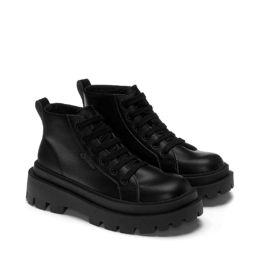Superga 3052 ALPINA APEX MID VEGAN MATERIALTOTAL BLACK Vendita Economica