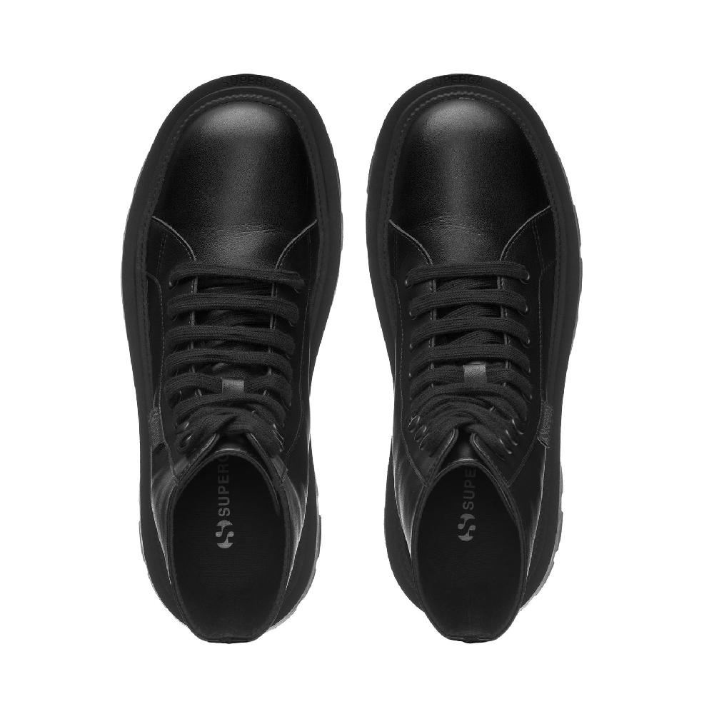 Superga 3051 ALPINA APEX HIGH VEGAN MATERIALTOTAL BLACK Saldi Di Fabbrica