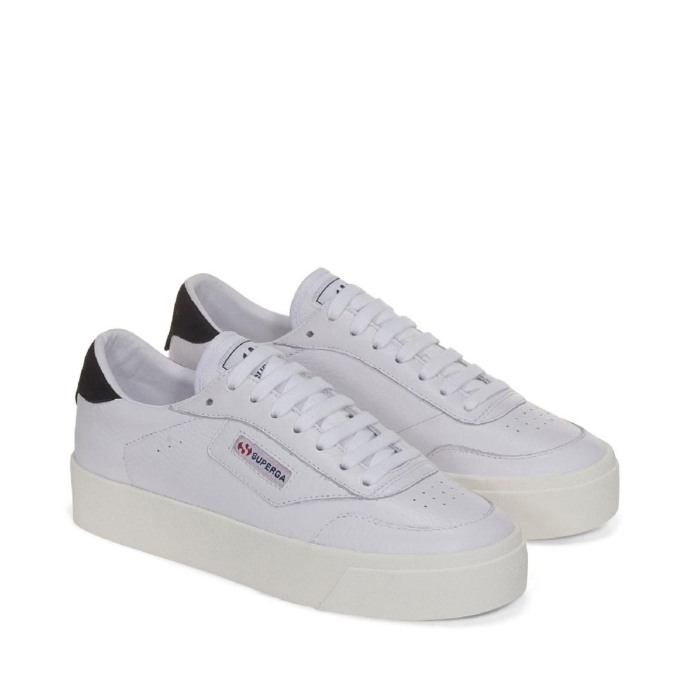 Superga 3854 COURT PLATFORMWHITE-BRISTOL BLACK-FAVORIO Trasporto libero internazionale