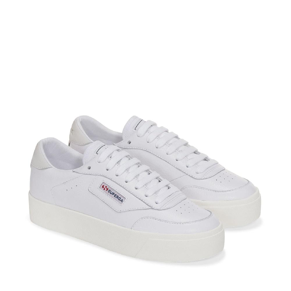 Superga 3854 COURT PLATFORMWHITE-FAVORIO Nuova
