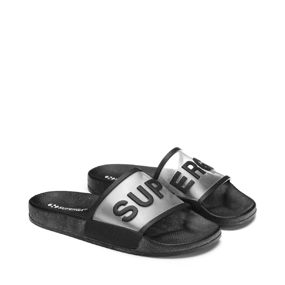 Superga 1908 SLIDES CLEAR IDENTITYBLACK Affare Del Giorno