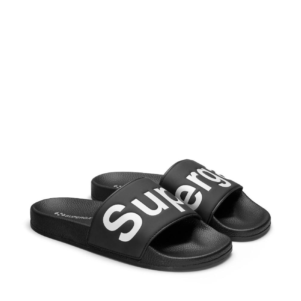 Superga 1908 SLIDES POLYSOFTBLACK-WHITE Offerta