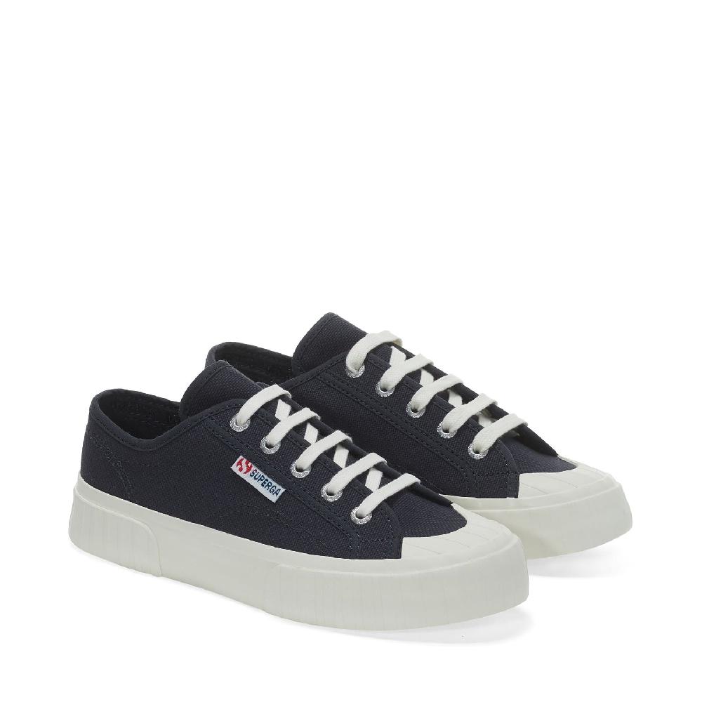 Superga 2630 STRIPEBLUE GREY DK-FAVORIO Saldi Di Fabbrica