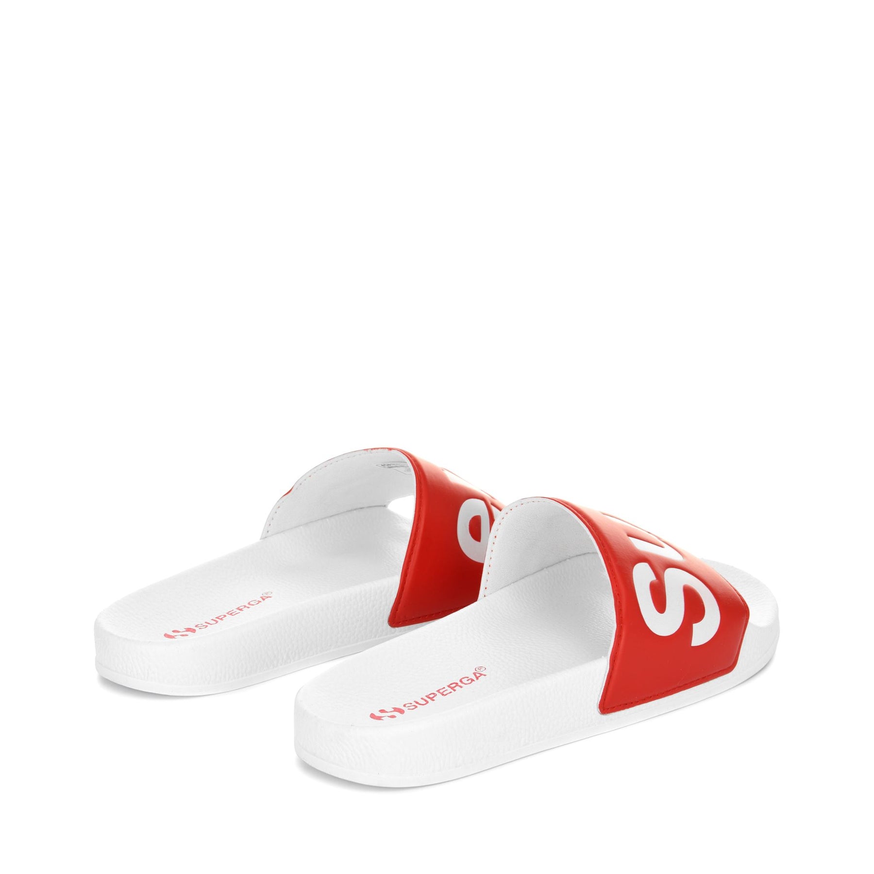 Superga 1908 SLIDES POLYSOFTWHITE-RED In Saldo