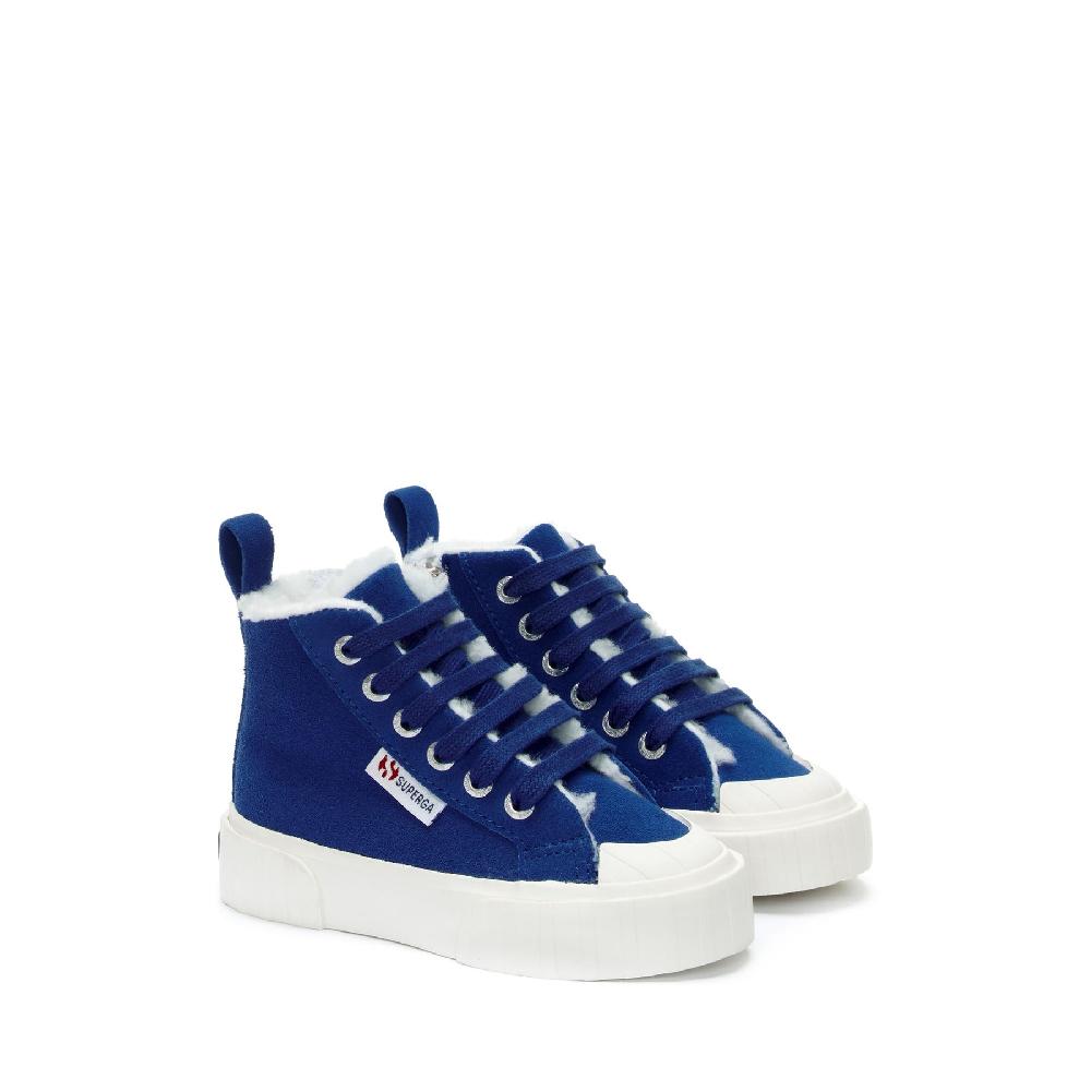 Superga 2696 KIDS STRIPE SUEDEBLUE ROYAL-FAVORIO Negozi Online