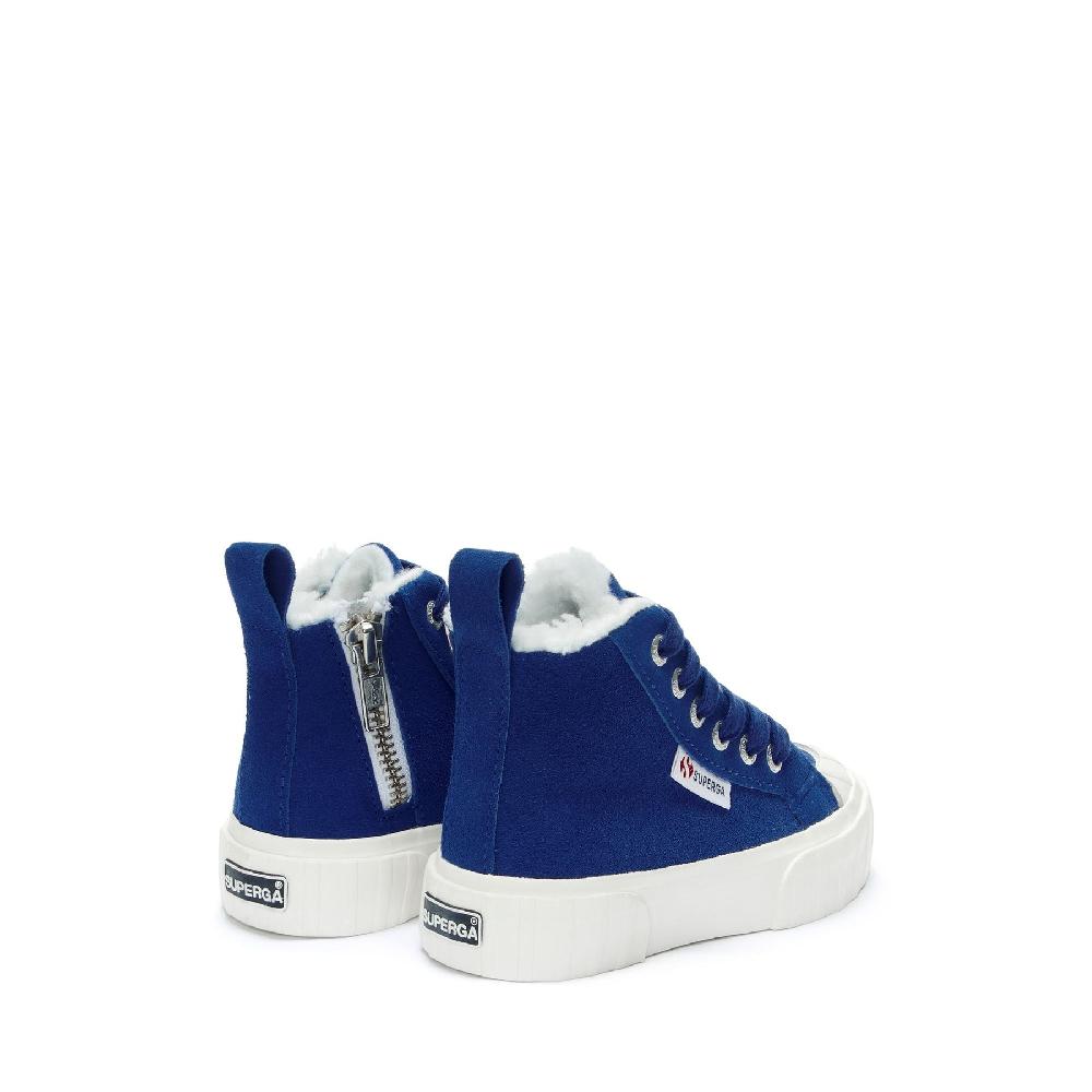 Superga 2696 KIDS STRIPE SUEDEBLUE ROYAL-FAVORIO Negozi Online