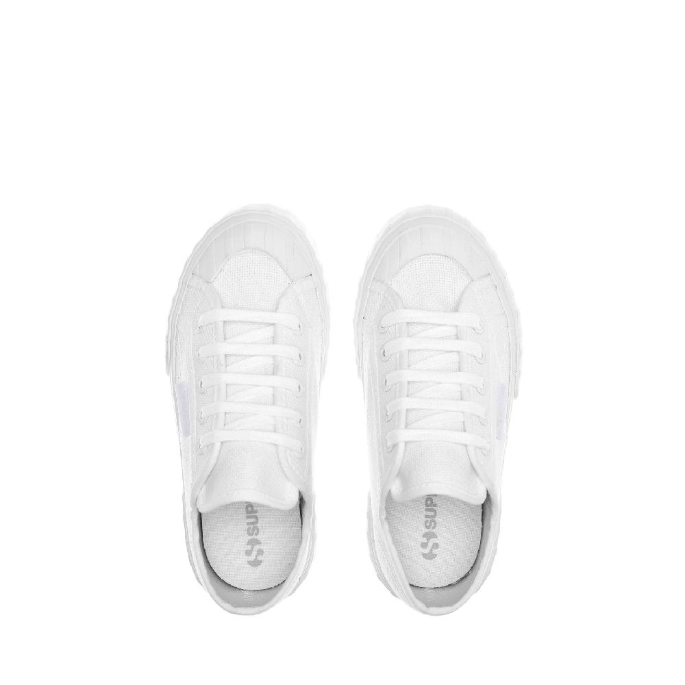 Superga 2630 KIDS STRIPETOTAL WHITE Promozione Limitata