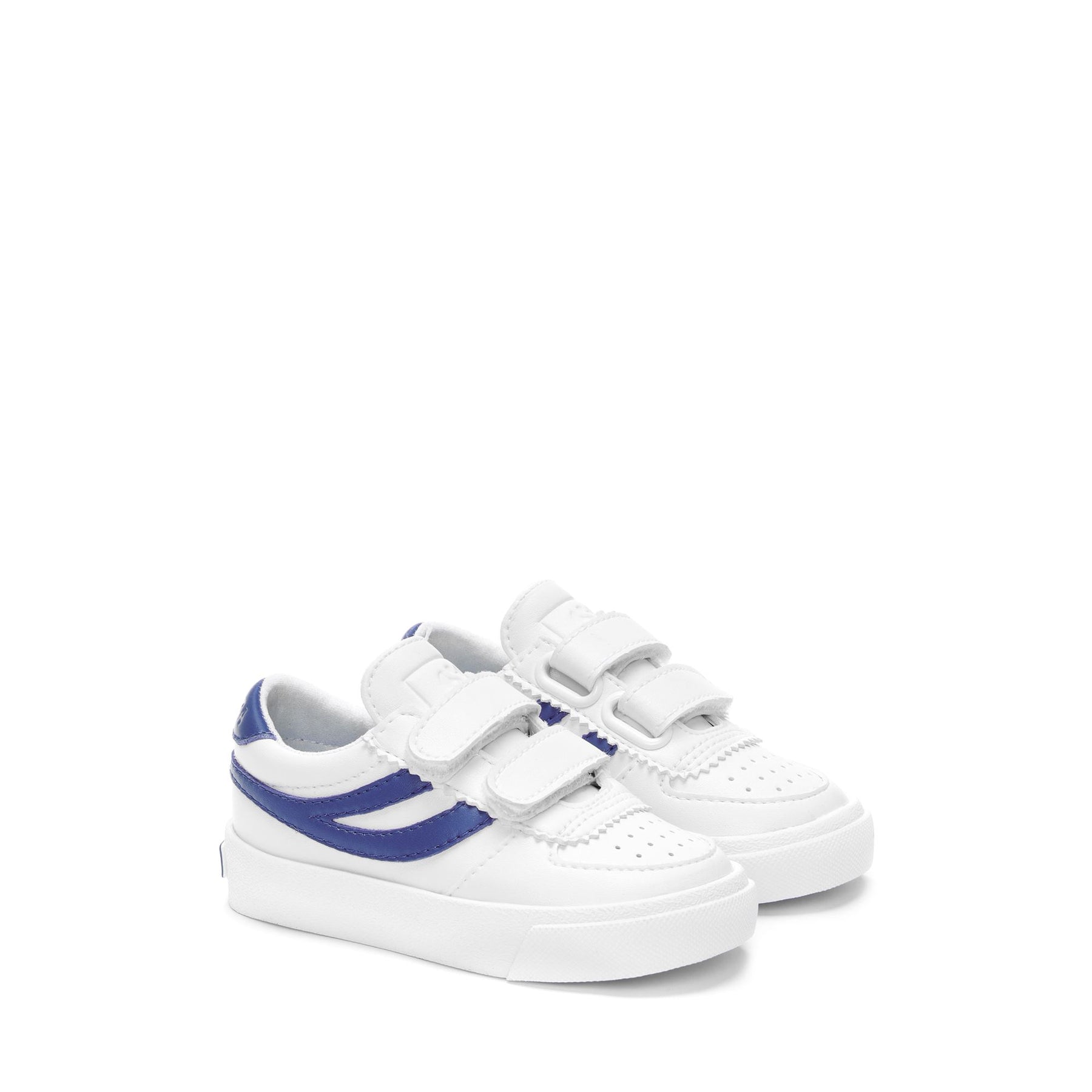 Superga 2846 KIDS SEATTLE STRAPS VEGAN MATERIALWHITE-BLUE ROYAL Moda