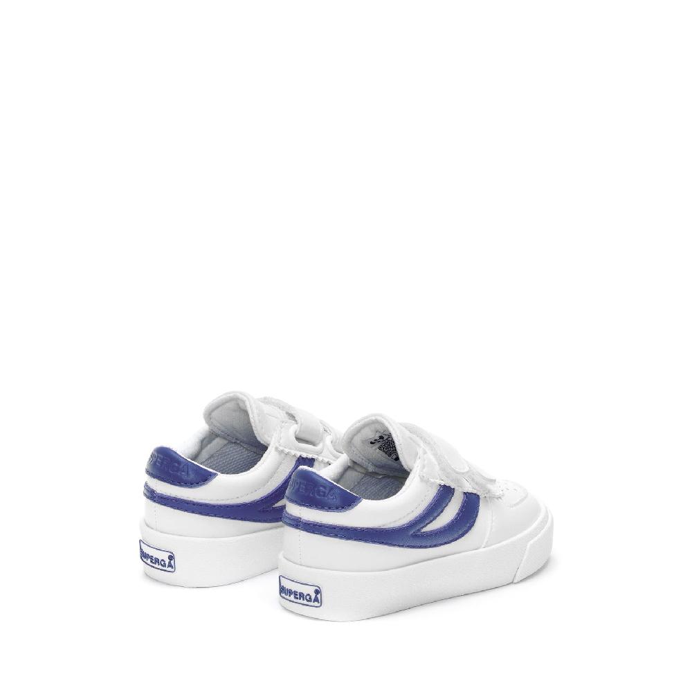 Superga 2846 KIDS SEATTLE STRAPS VEGAN MATERIALWHITE-BLUE ROYAL Moda