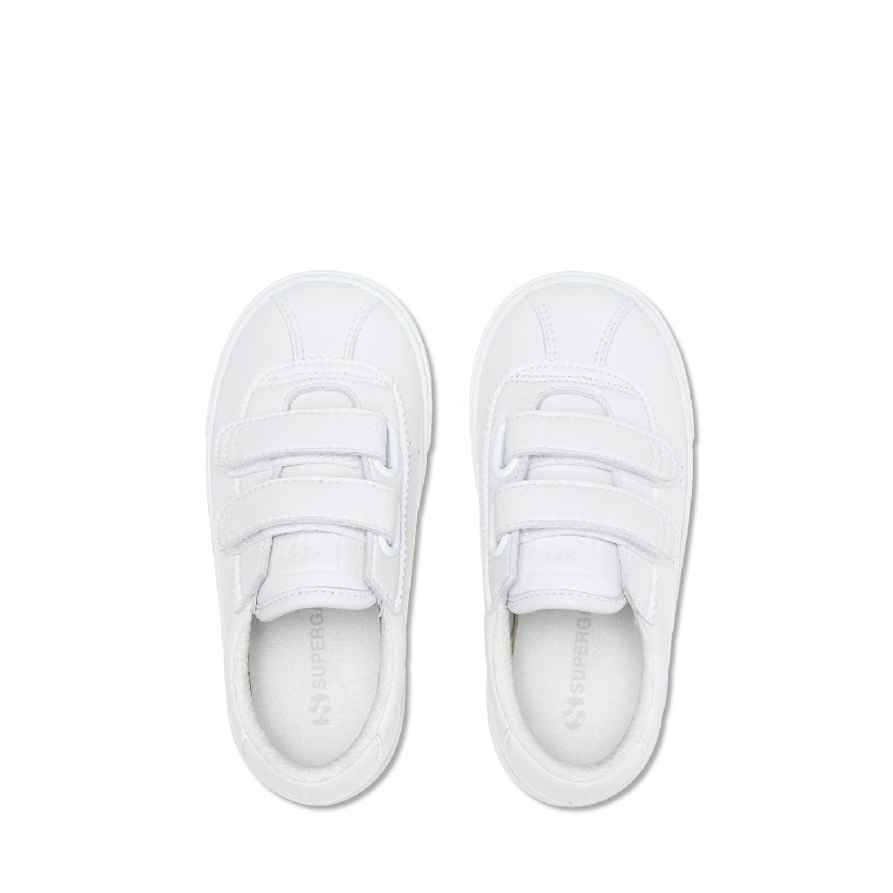 Superga 2843 KIDS CLUB S STRAPS VEGAN MATERIALTOTAL WHITE Italy