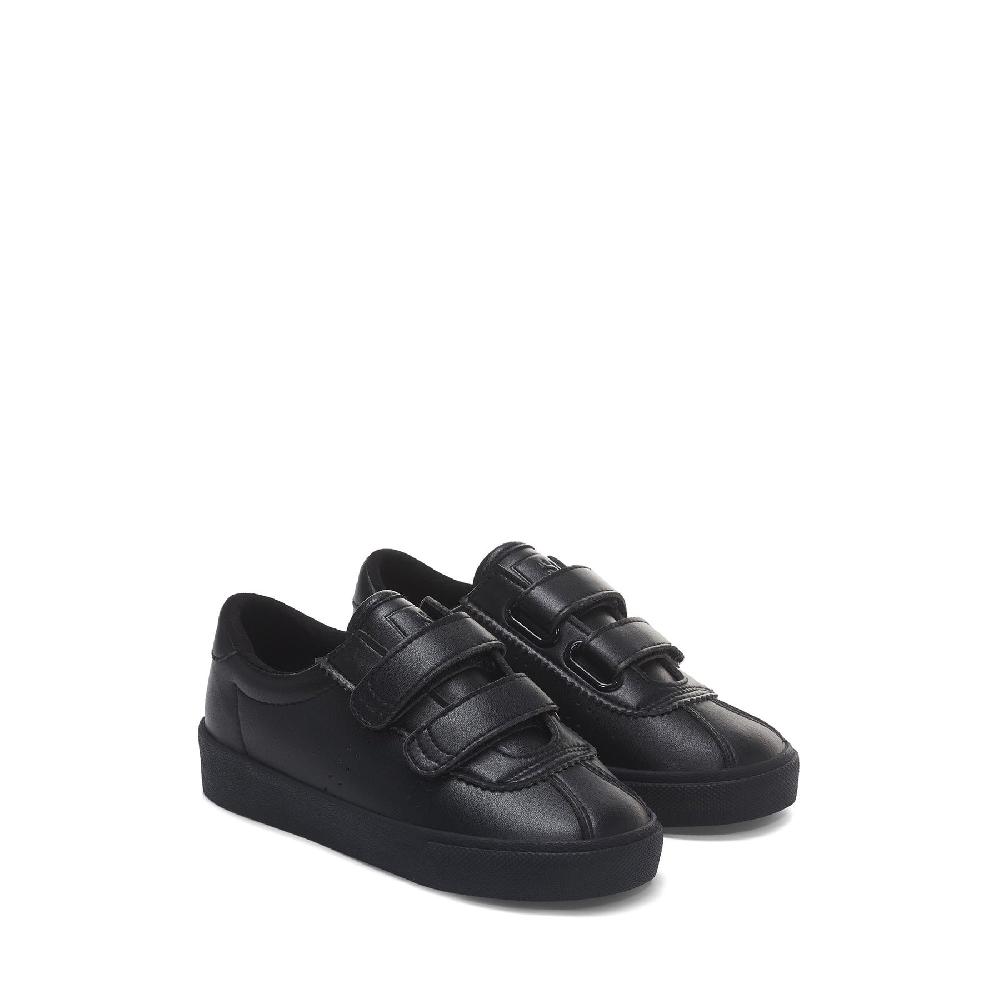 Superga 2843 KIDS CLUB S STRAPS VEGAN MATERIALTOTAL BLACK Italia