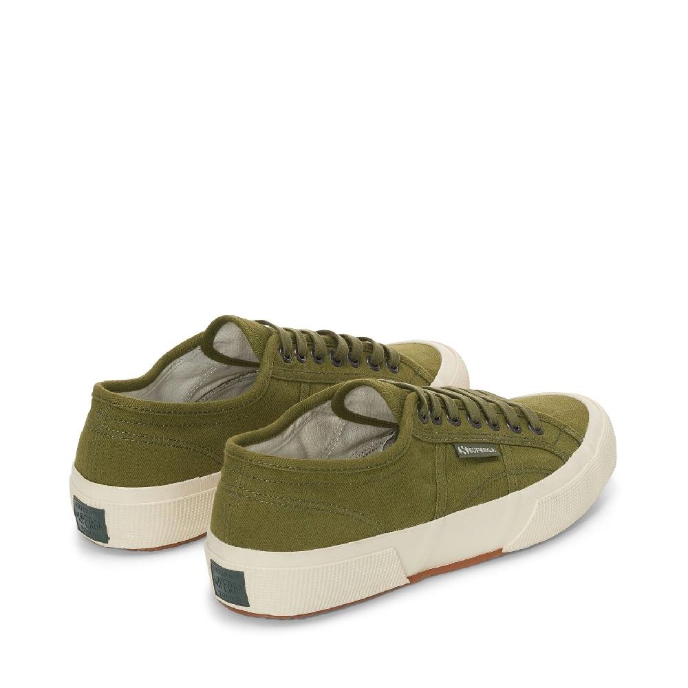 Superga 2750 OG HERRINGBONEGREEN-OFF WHITE Spedizione Gratuita