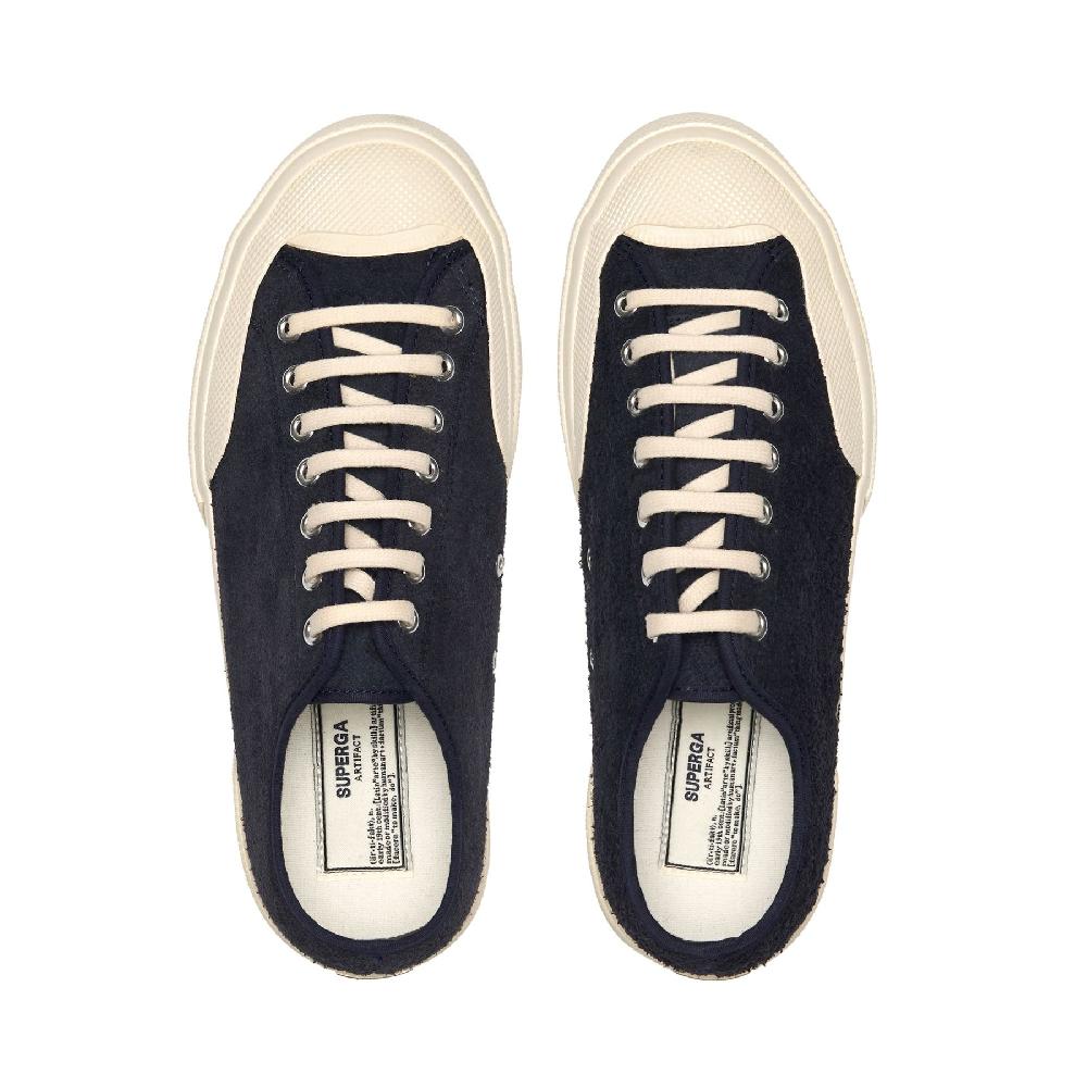 Superga 2432 WORKS HAIRY SUEDENAVY-OFF WHITE Rilascio limitato