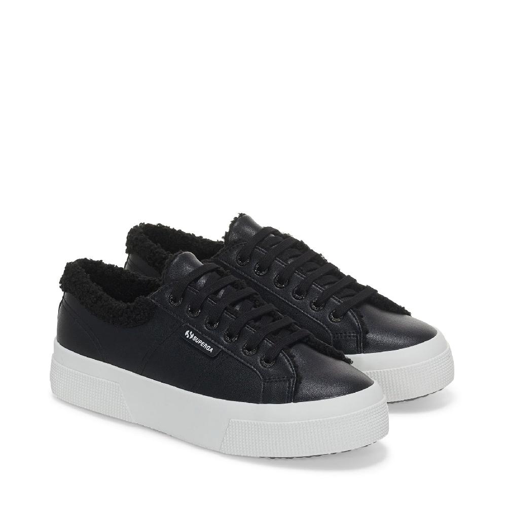 Superga 2740 PLATFORM VEGAN MATERIALBLACK Ultimi due giorni