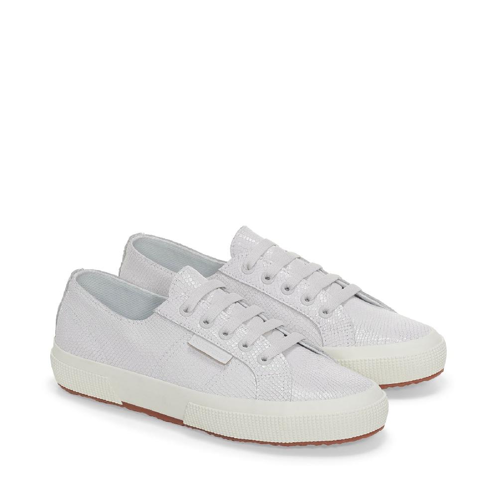 Superga 2750 SNAKE LEATHEROPTICAL WHITE Trasporto libero internazionale