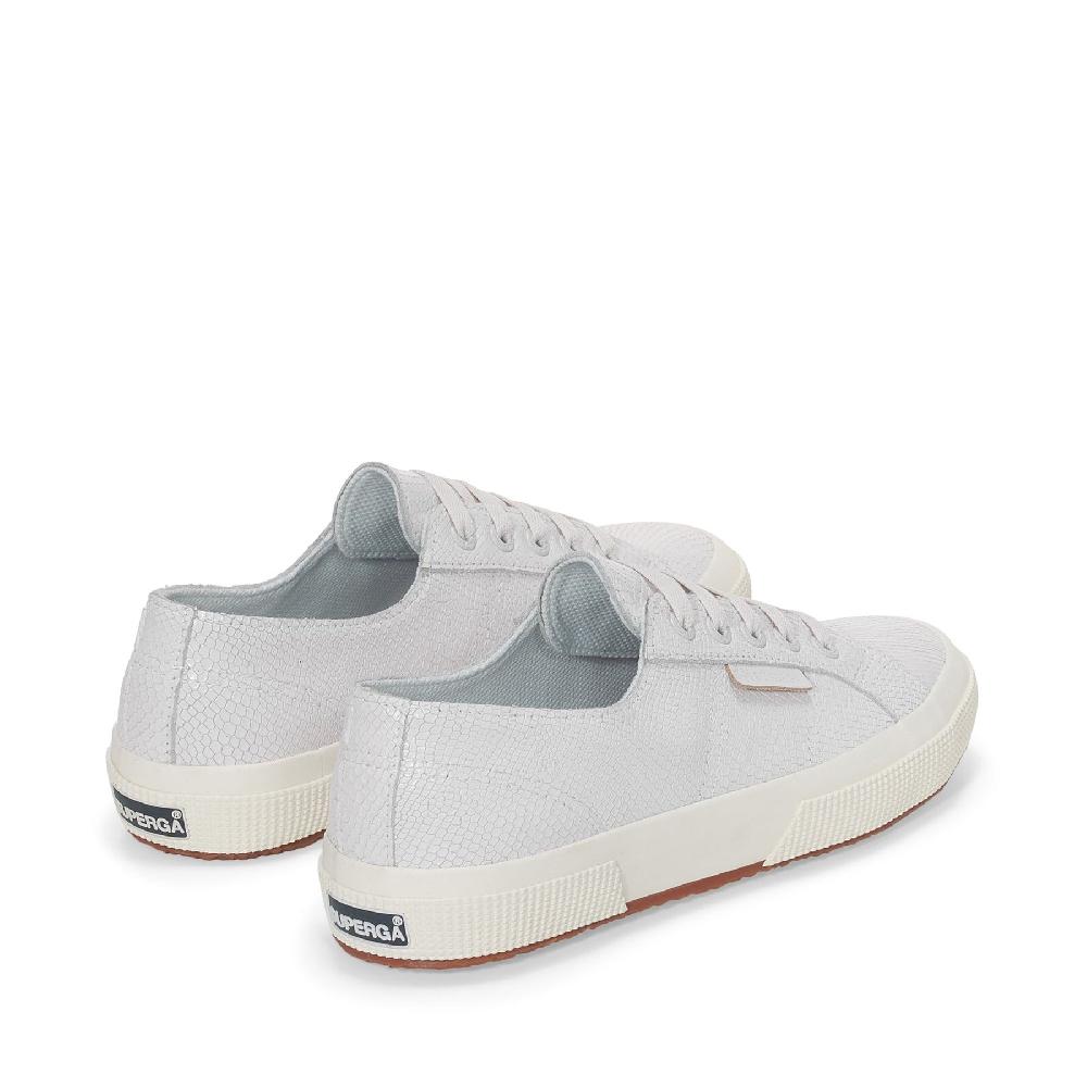 Superga 2750 SNAKE LEATHEROPTICAL WHITE Trasporto libero internazionale