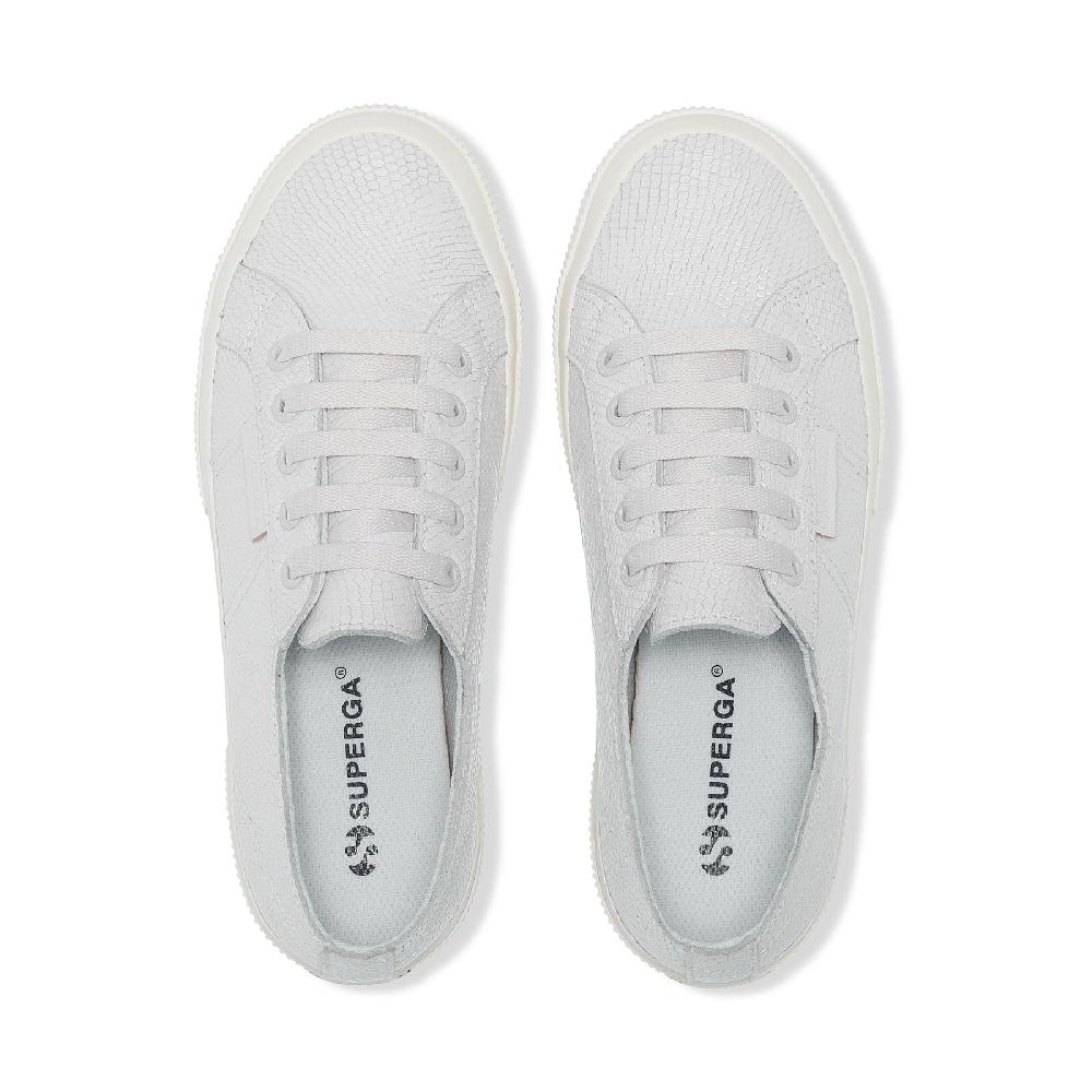 Superga 2750 SNAKE LEATHEROPTICAL WHITE Trasporto libero internazionale