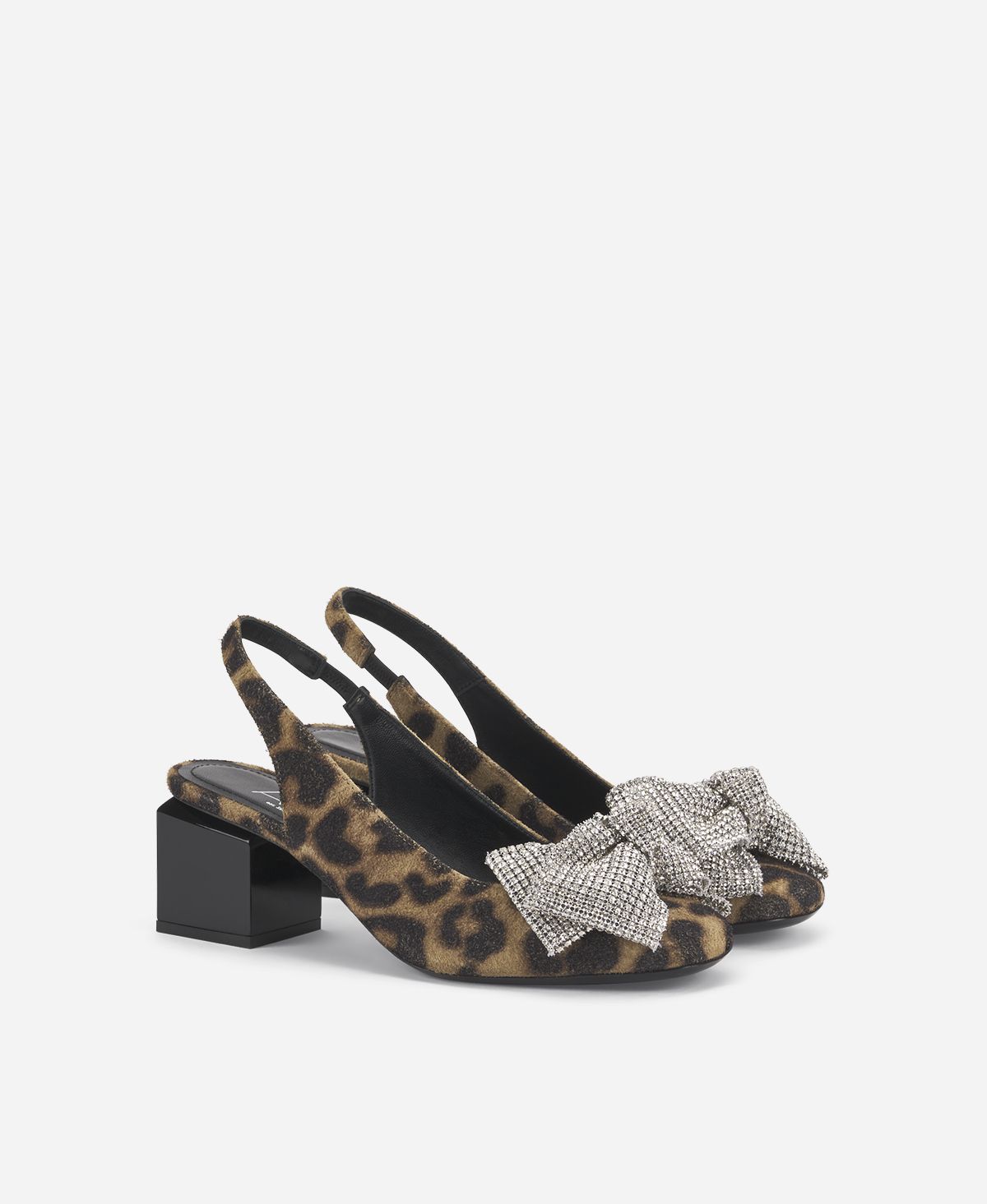 ﻿Agl Sling-back con fiocco Stampa leopard Angie Ribbon Sconto