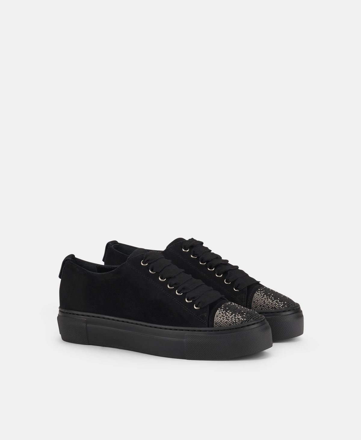 Agl Sneaker con puntina di strass Nero Vananda Crystal In Vendita