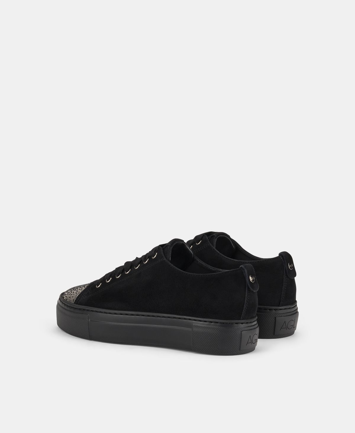 Agl Sneaker con puntina di strass Nero Vananda Crystal In Vendita