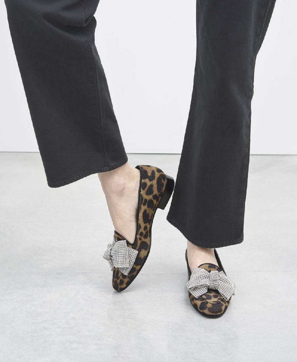 Agl Loafer con fiocco Stampa leopard Costanza Ribbon Offerte