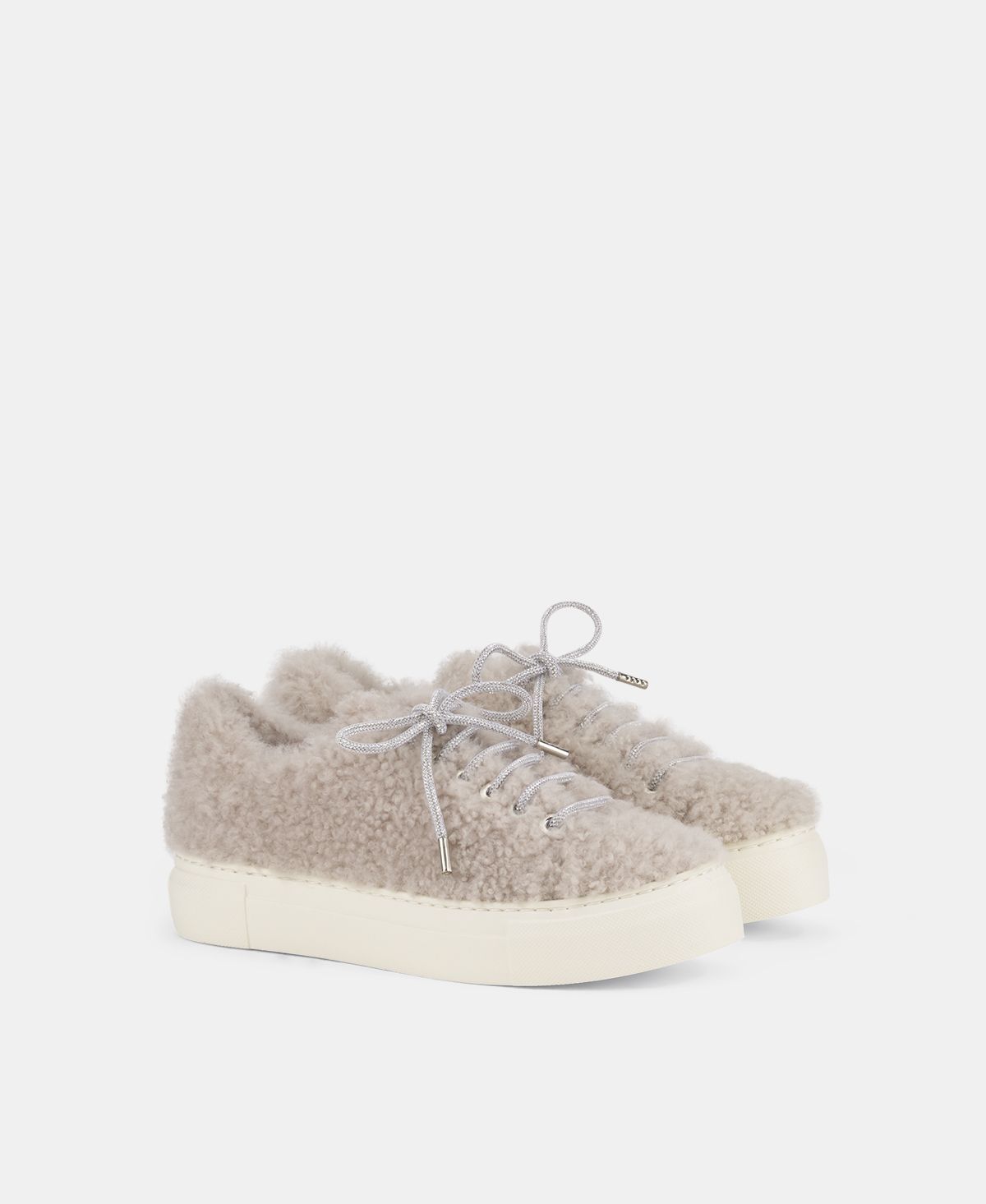 Agl Sneaker in pelliccia Crema Elda Moda