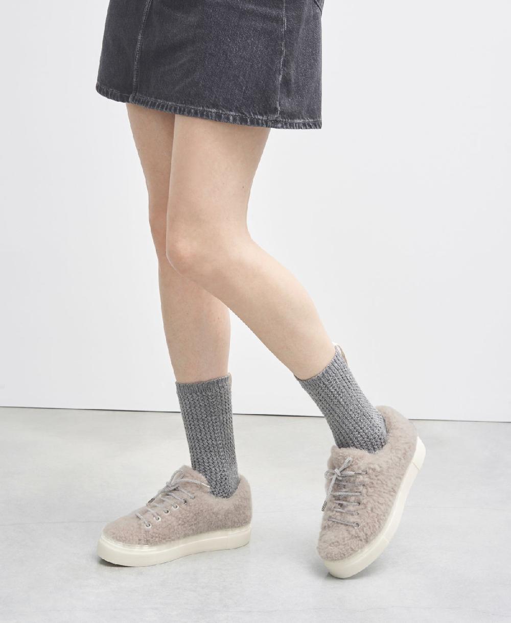 Agl Sneaker in pelliccia Crema Elda Moda
