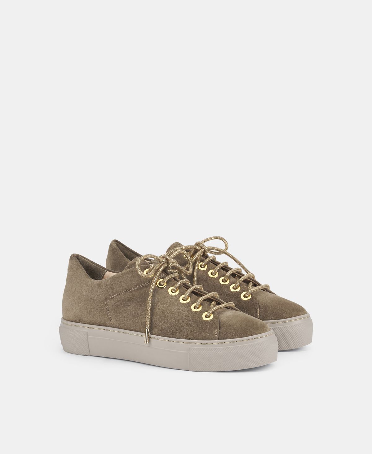 Agl Sneaker in velour Tortora Crystal 2025