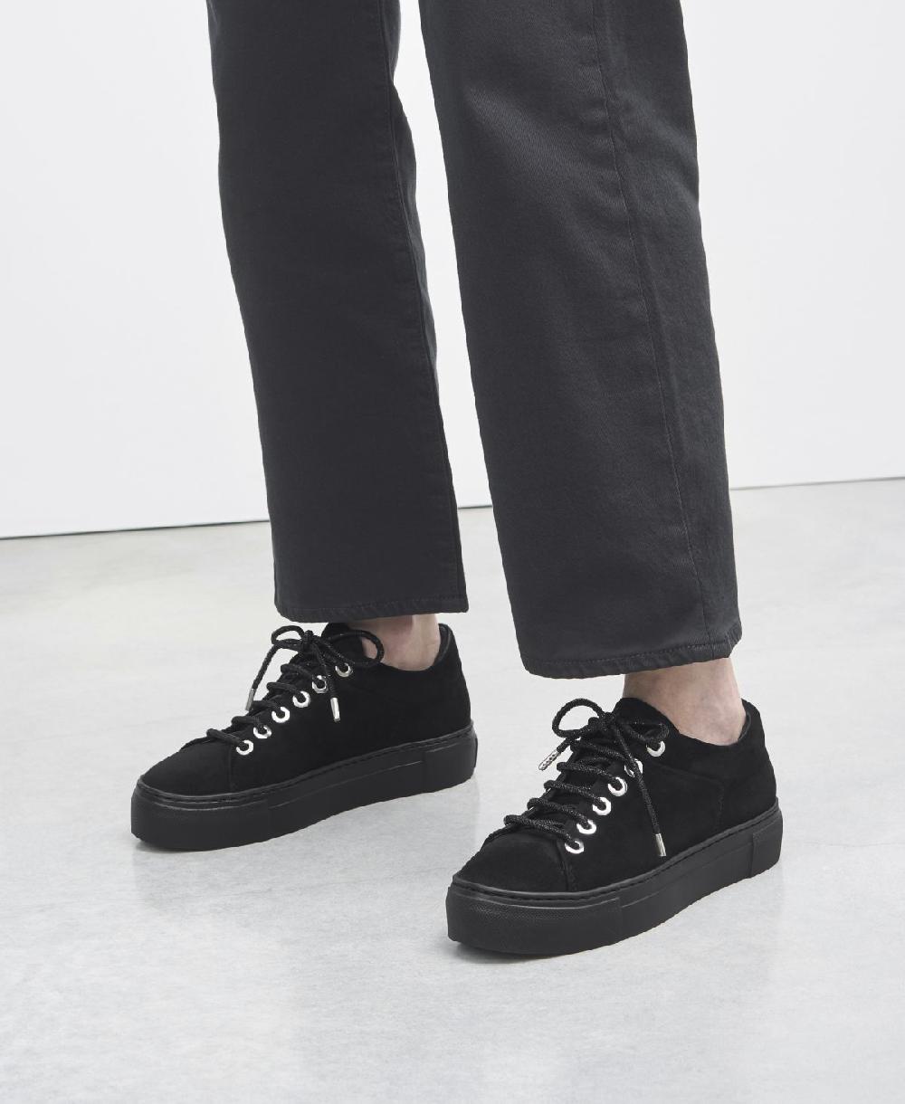 Agl Sneaker in velour Nero Crystal Italy