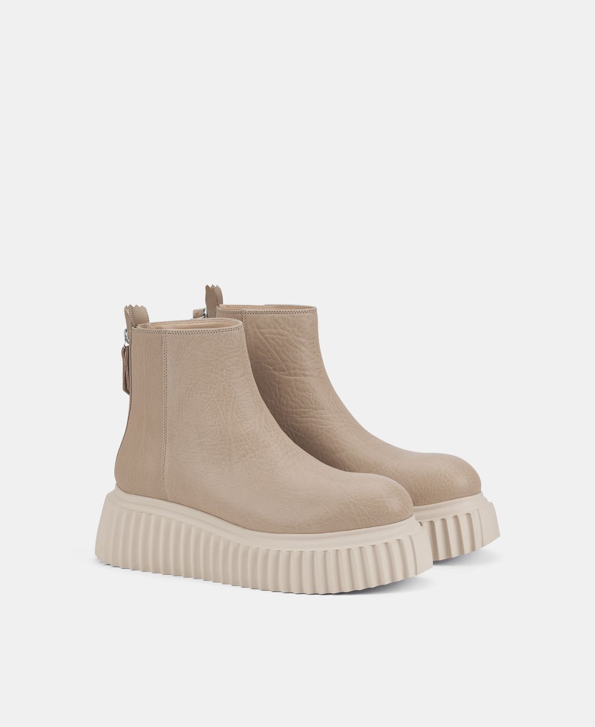 Agl Stivaletto in pelle Beige Sandy Spedizione Gratuita