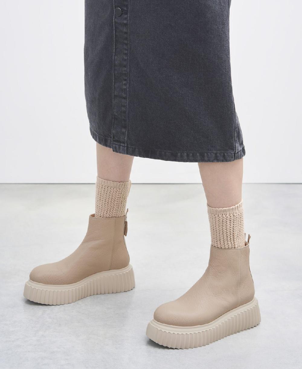 Agl Stivaletto in pelle Beige Sandy Spedizione Gratuita