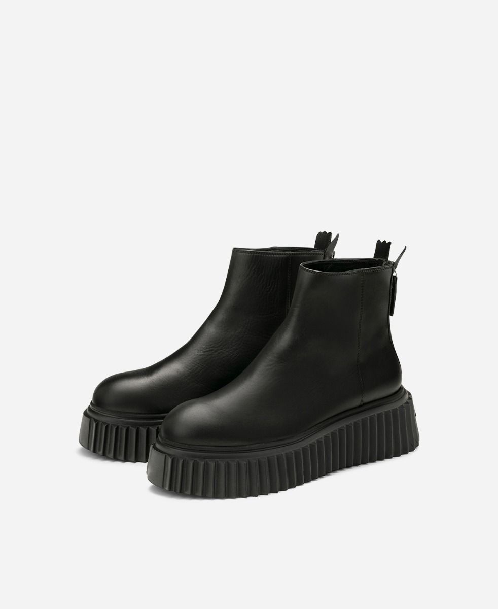 Agl Stivaletto in pelle Nero Sandy Pezzi Unici
