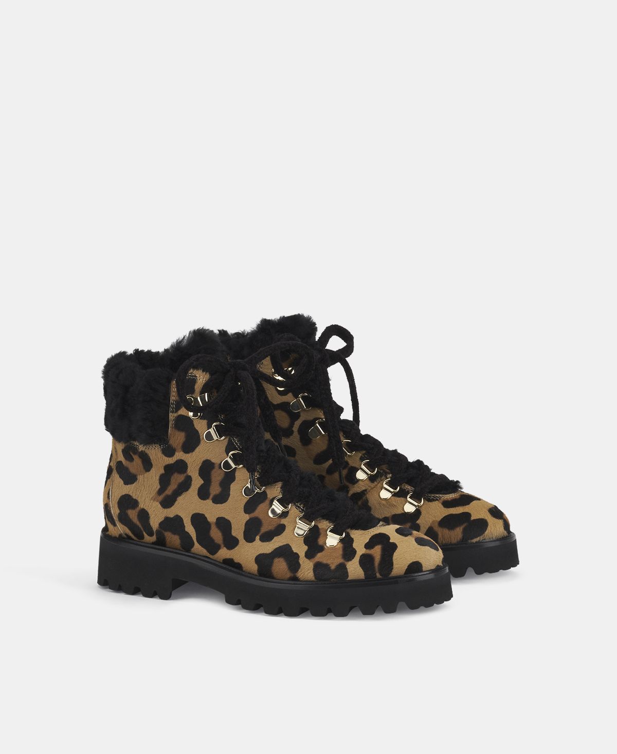 Agl Stivaletto con pelliccia Stampa leopard Goldie Mountain Fino Al -60%
