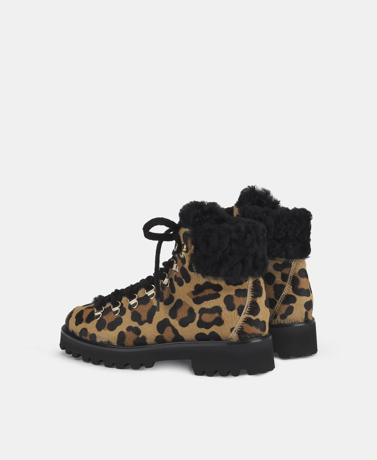 Agl Stivaletto con pelliccia Stampa leopard Goldie Mountain Fino Al -60%
