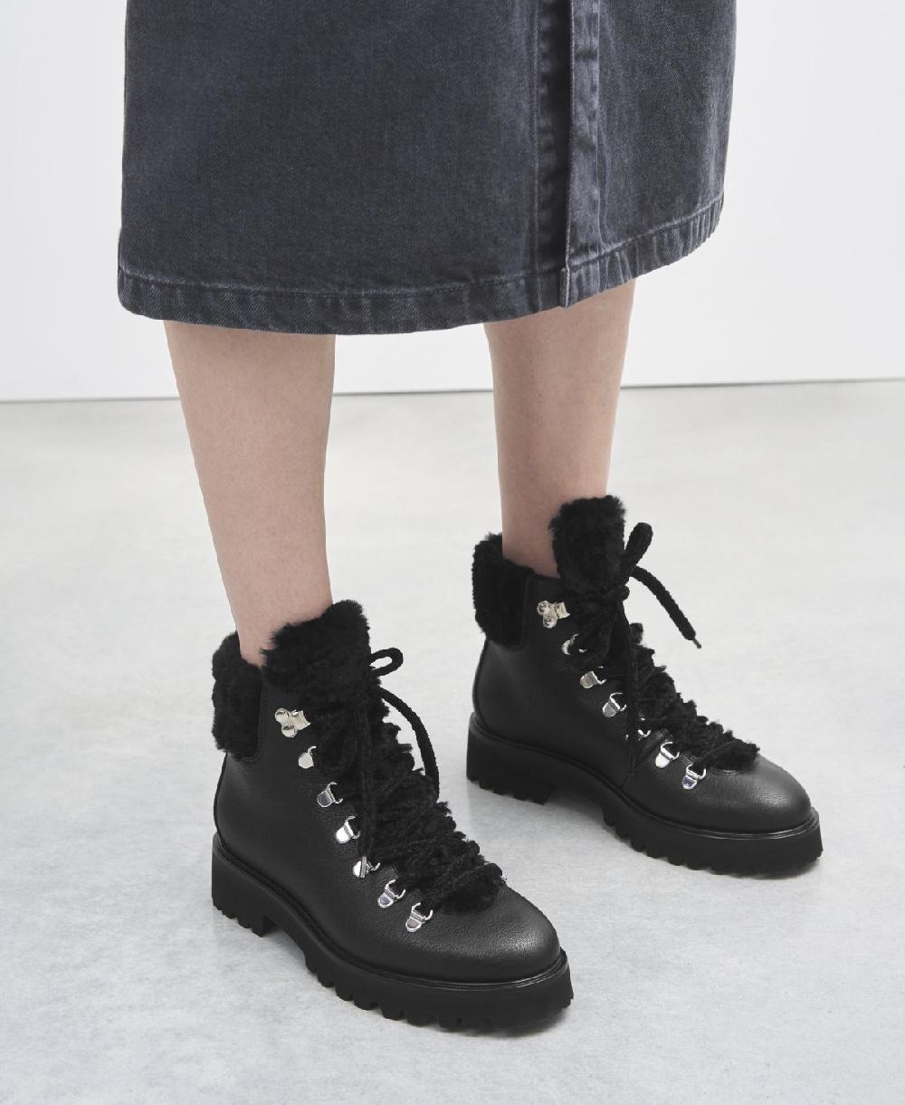 Agl Stivaletto con pelliccia Nero Goldie Mountain Affare Del Giorno