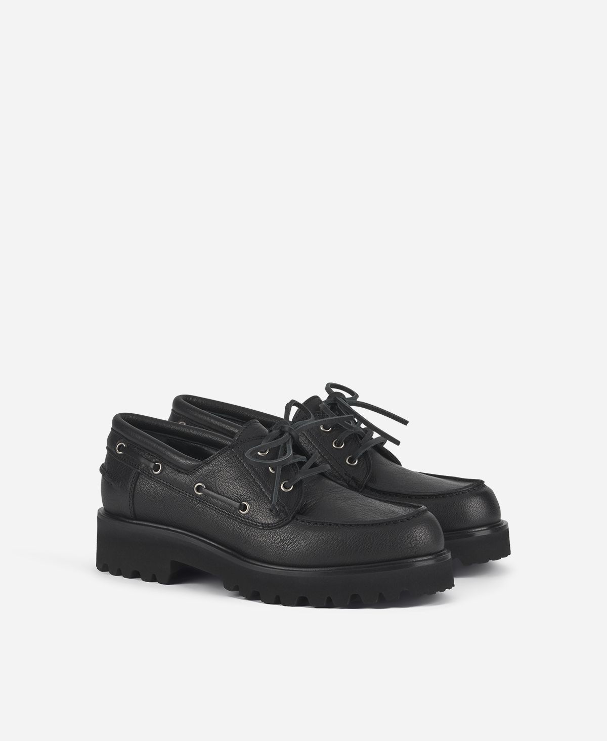 Agl Stringata in pelle Nero Goldie Barca Convenienza