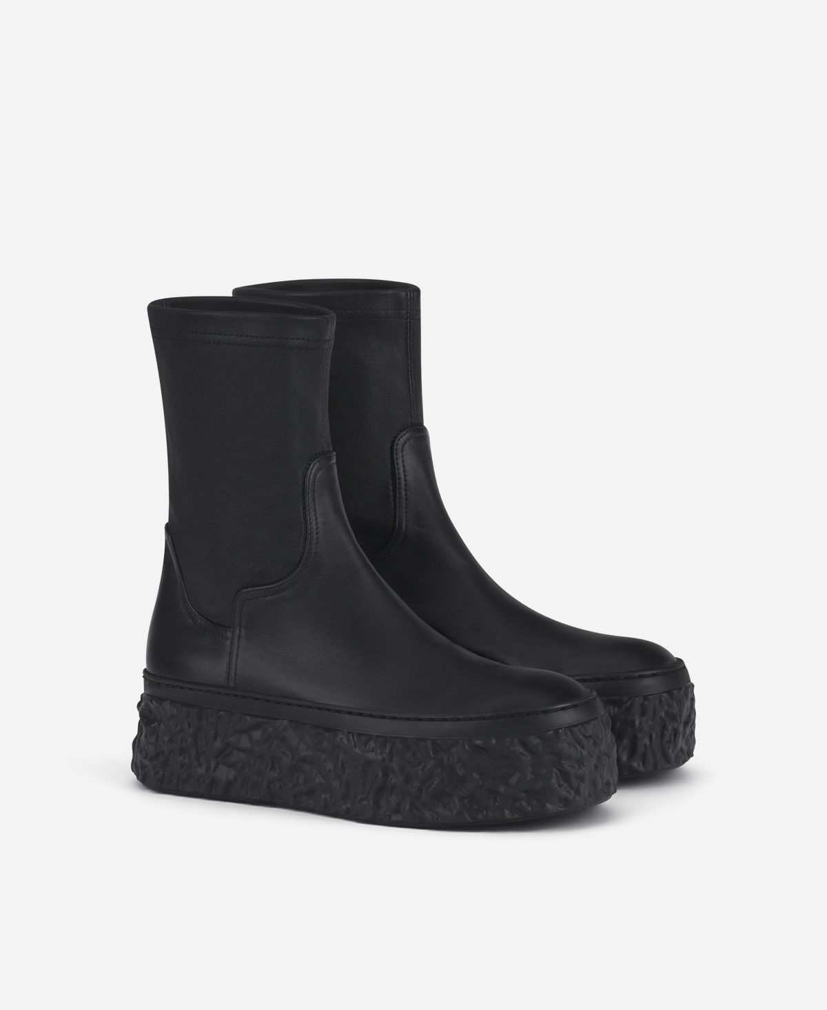 Agl Stivaletto stretch con platform Nero Magma Stretch Offerte